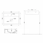 Lavabo suspendido de cerámica Sun 50x35 cm, disponible en varios colores Viadurini