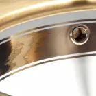 Bajo hundimiento barroco en arcilla de fuego y oro hecho en Italia, Egeo Viadurini