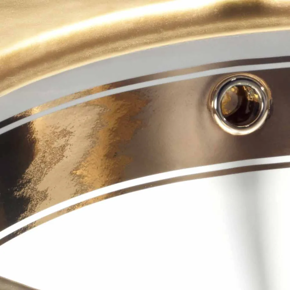 Bajo hundimiento barroco en arcilla de fuego y oro hecho en Italia, Egeo Viadurini