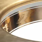 Bajo hundimiento barroco en arcilla de fuego y oro hecho en Italia, Egeo Viadurini