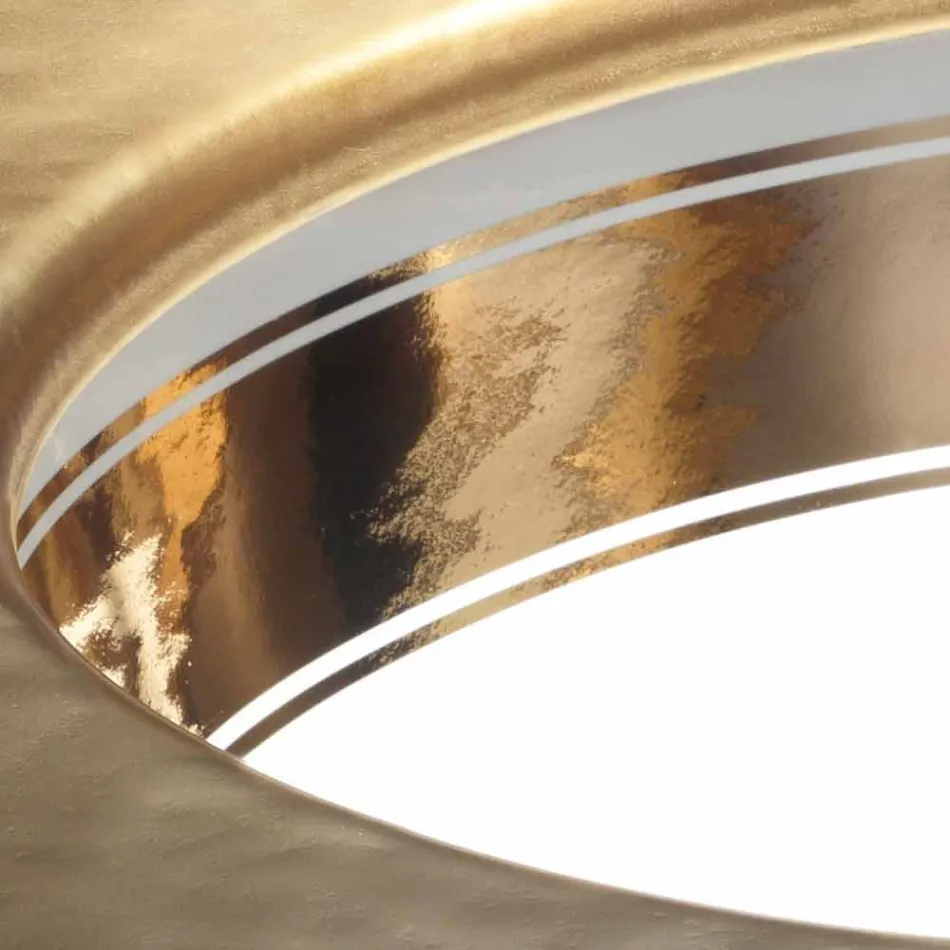 Bajo hundimiento barroco en arcilla de fuego y oro hecho en Italia, Egeo Viadurini