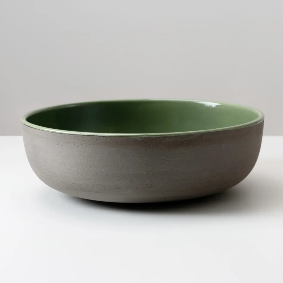 Lavabo sobre encimera en Raku oscuro fabricado en Italia - Drip Viadurini