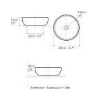 Lavabo sobre encimera en Raku oscuro fabricado en Italia - Drip Viadurini