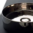 Lavabo sobre encimera redondo de cerámica Icon Alice Ceramica Viadurini