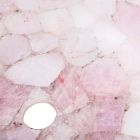 Lavabo sobrencimera redondo cuarzo rosa Paloma, pieza única Viadurini