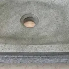 Lavabo sobre encimera de diseño verde en piedra Hilda. Viadurini