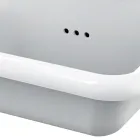 Lavabo vintage suspendido de dos senos de cerámica gris - Jack Viadurini