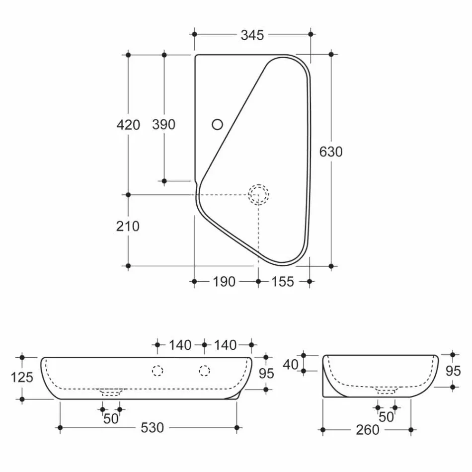 Lavabo sobre encimera / diseño de cerámica made in Italy Sheyla Viadurini