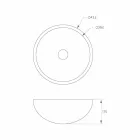 Lavabo de pie circular independiente hecho en Italia, Donnas Viadurini