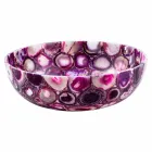 Lavabo sobre encimera de piedra de ágata redonda - Buffalo Viadurini