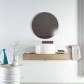 Lavabo sobre encimera de diseño circular producido en Italia, Forino