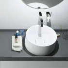 Lavabo sobre encimera de diseño circular producido en Italia, Forino Viadurini