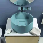 Lavabo sobre encimera de diseño circular producido en Italia, Forino Viadurini