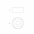 Lavabo sobre encimera de diseño circular producido en Italia, Forino Viadurini