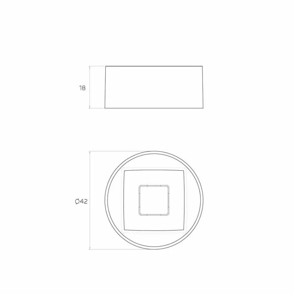 Lavabo sobre encimera de diseño circular producido en Italia, Forino Viadurini