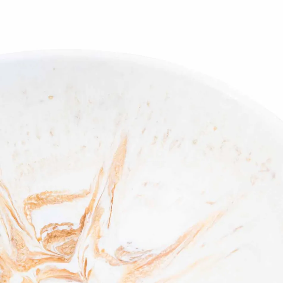 Lavabo de soporte de diseño en resina dorada - Dogliola Viadurini