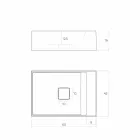 Lavabo sobre encimera de diseño producido en Italia, Lavis Viadurini