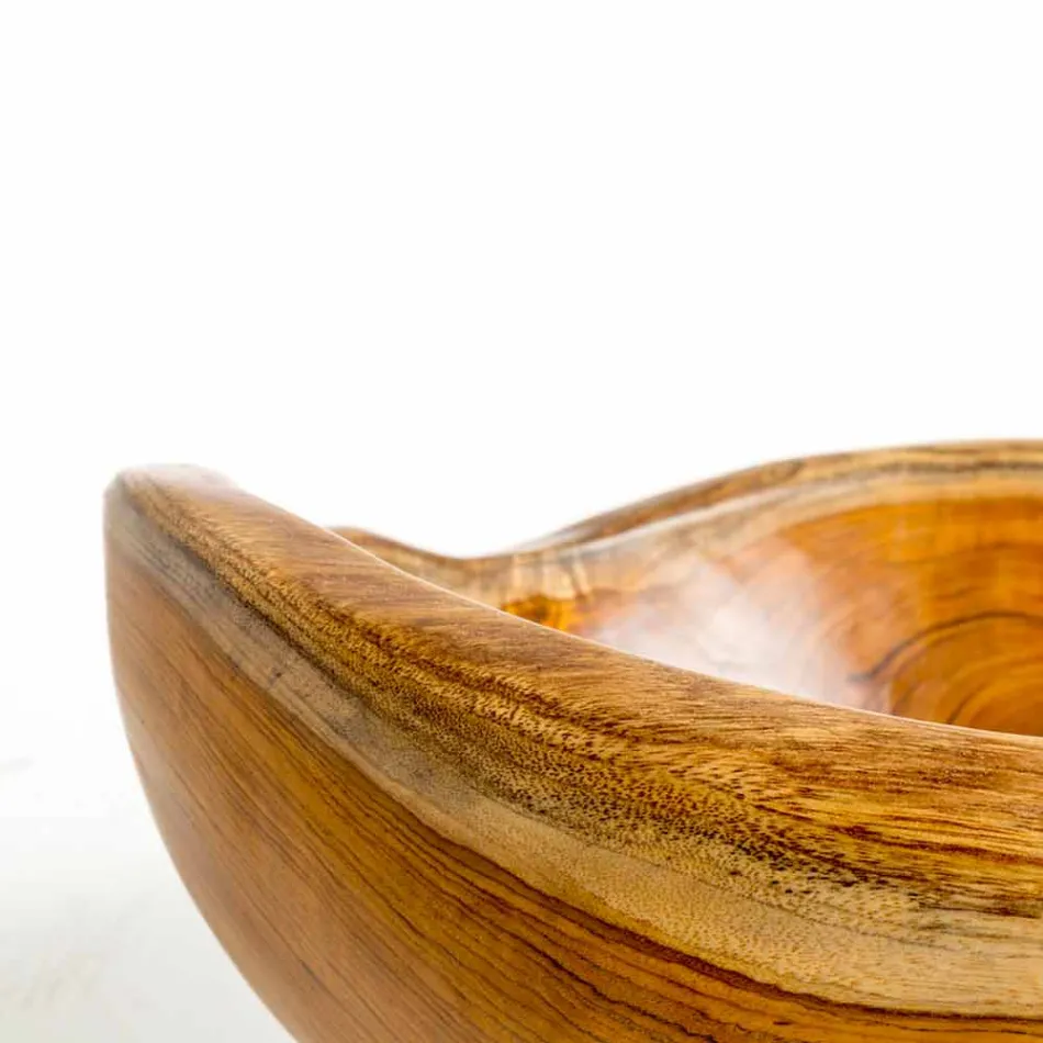 Lavabo moderno de pie en madera de teca natural Vigevano Viadurini