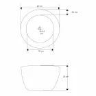 Lavabo moderno de pie en madera de teca natural Vigevano Viadurini