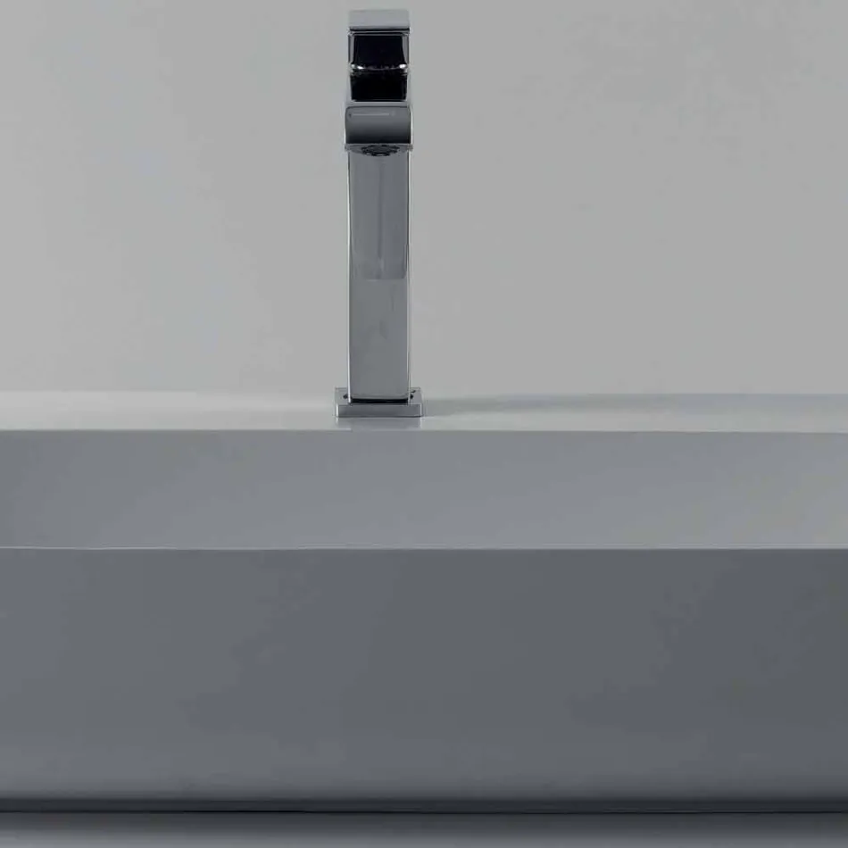 Fregadero de cerámica suspendido o suspendido L 90cm hecho en Italia, Gais Viadurini