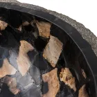 Fregadero sobre encimera hecho a mano en piedra de río, Palizzi Viadurini