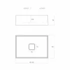 Lavabo sobre encimera de diseño producido en Italia, Lavis Viadurini