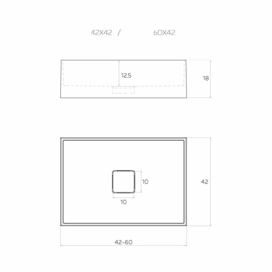 Lavabo sobre encimera de diseño producido en Italia, Lavis Viadurini