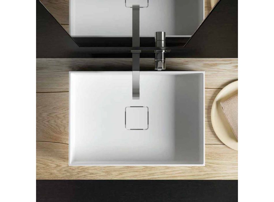 Encimera de lavabo de diseño moderno hecha en Italia, Lavis Viadurini