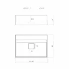 Encimera de lavabo de diseño moderno hecha en Italia, Lavis Viadurini