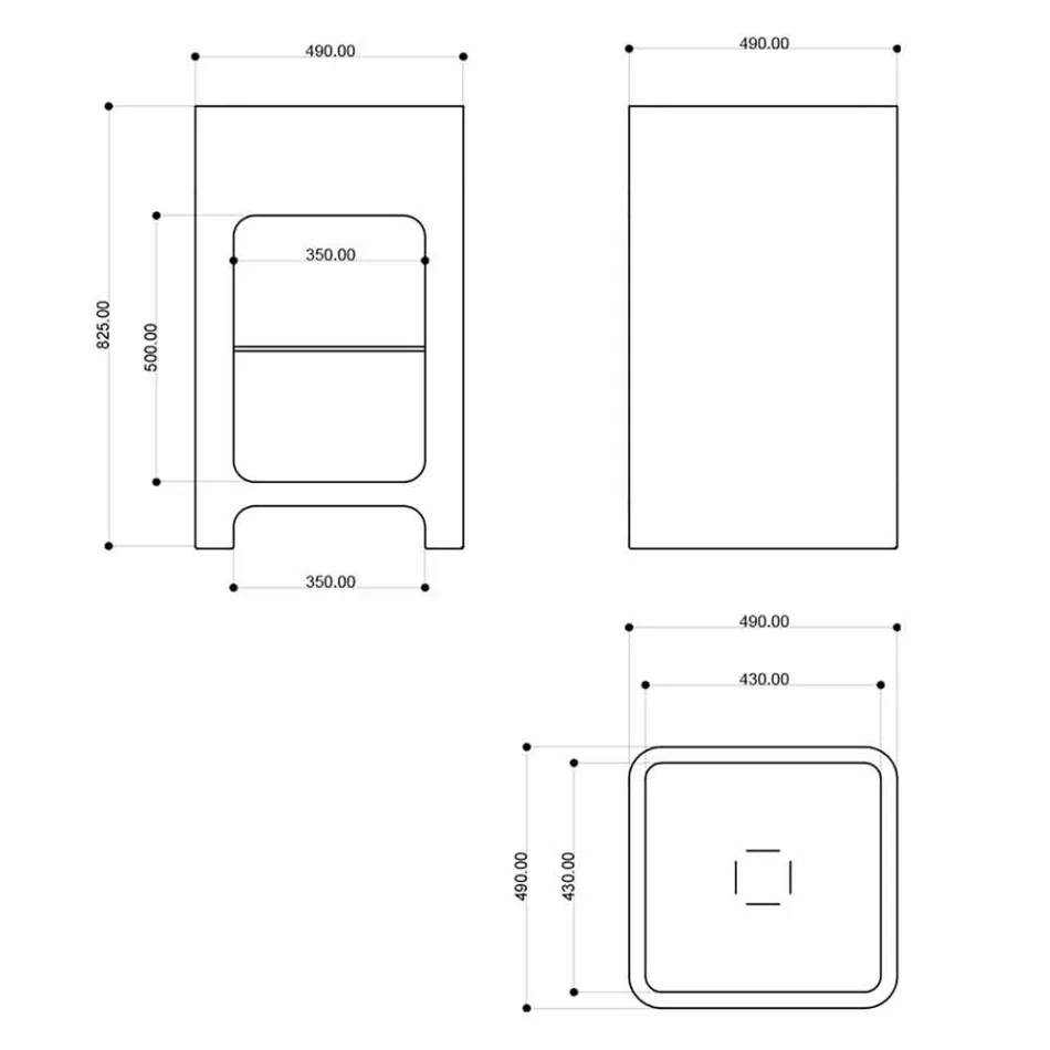Fregadero monobloque moderno hecho en Italia, Tufino Viadurini