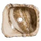 Fregadero de piedra de ónix moderno hecho a mano, Buttrio Viadurini