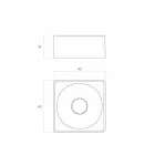 Lavabo de encimera moderno hecho en Italia, Forino Viadurini