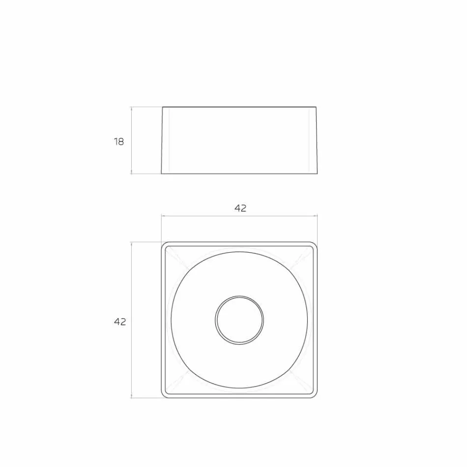 Lavabo de encimera moderno hecho en Italia, Forino Viadurini