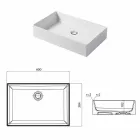 Lavabo de diseño en cerámica blanca o coloreada Leivi. Viadurini