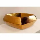 Lavabo de diseño en cerámica de bronce hecho en Italia Simon Viadurini