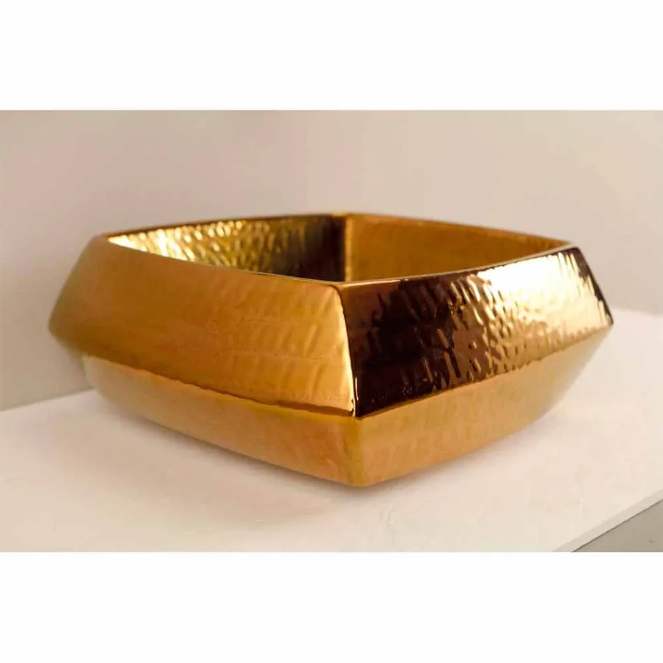 Lavabo de diseño en cerámica de bronce hecho en Italia Simon Viadurini