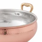 Olla para verduras de cobre estañado a mano con 2 asas Made in Italy 16 cm - Gianmaria Viadurini