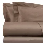 Juego de Sábanas de Satén de Algodón para Cama Doble Color Sólido - Freesia Viadurini