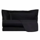 Juego de Sábanas de Satén de Algodón para Cama Doble Color Sólido - Freesia Viadurini