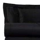 Juego de Sábanas de Satén de Algodón para Cama Doble Color Sólido - Freesia Viadurini