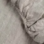 Sábanas bajeras dobles de lino negro, mantequilla o tiza vieja - Fiumano Viadurini