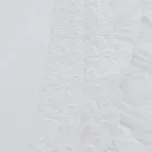 Sábana de lino blanco de alta calidad con encaje para cama doble - Fiumana Viadurini