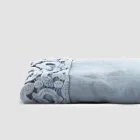 Sábana de Matrimonio de Lino con Encaje Poema, 3 Acabados - Dulcis Viadurini