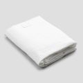 Sábana bajera para cama doble de lino blanco, diseño de lujo Made in Italy - Fiumano
