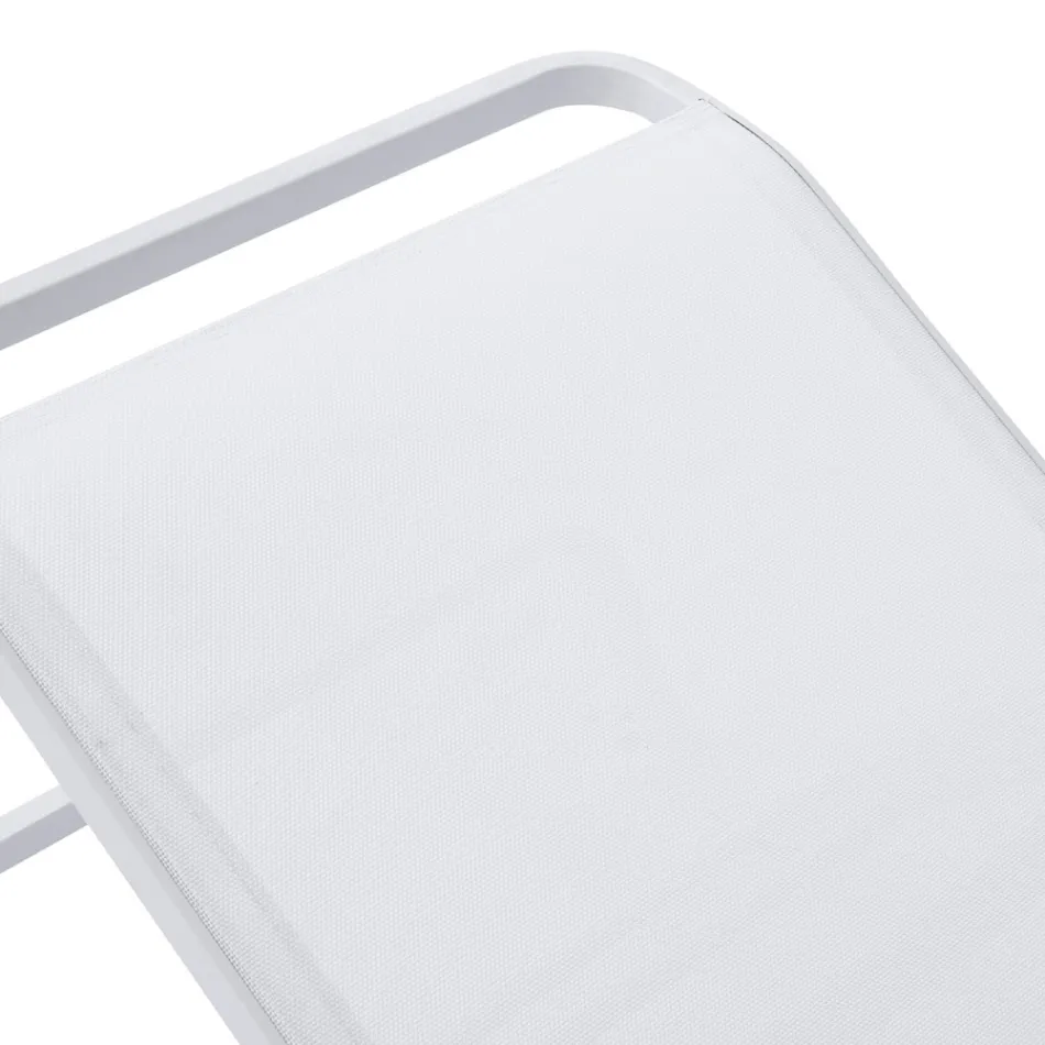 Tumbona de exterior Solaya 194x65 cm en aluminio y textileno Viadurini