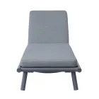 Tumbona de aluminio para exterior de 196 x 75 cm con cojín - Sundra Viadurini