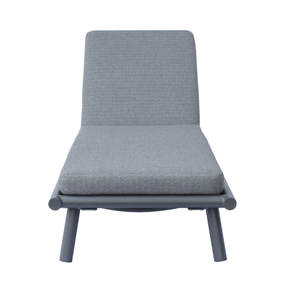 Tumbona de aluminio para exterior de 196 x 75 cm con cojín - Sundra Viadurini