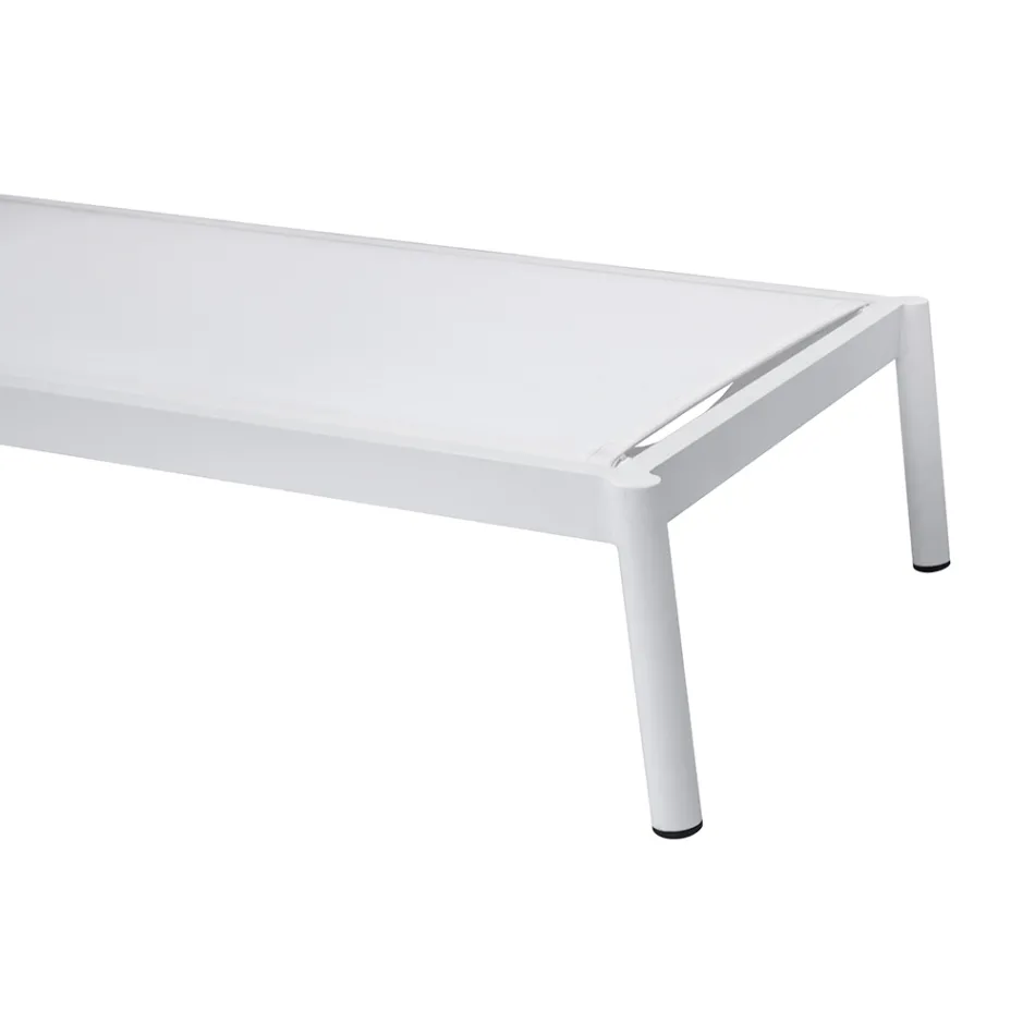 Tumbona de aluminio para exterior de 205 x 76 cm con cojín - Tessara Viadurini