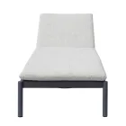 Tumbona de aluminio para exterior de 205 x 76 cm con cojín - Tessara Viadurini
