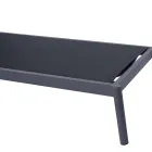 Tumbona de exterior de aluminio con cojín (205 x 76 cm) - Tessara Viadurini